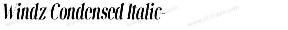 Windz Condensed Italic字体转换